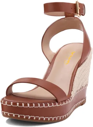 XYD Women Espadrilles Wedge Resort Sandals Open Toe Platform High Heel Ankle Strap Holiday Dress Shoes