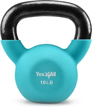 Yes4All Kettlebells 5lbs-65lbs & Kettlebell Sets Adjustable Weights, Kettlebell for Weight Training, Home Workout Equipment with Secure Grip for High Rep, Exercise Equipment