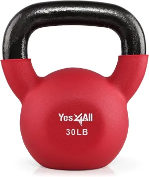 Yes4All Kettlebells 5lbs-65lbs & Kettlebell Sets Adjustable Weights, Kettlebell for Weight Training, Home Workout Equipment with Secure Grip for High Rep, Exercise Equipment