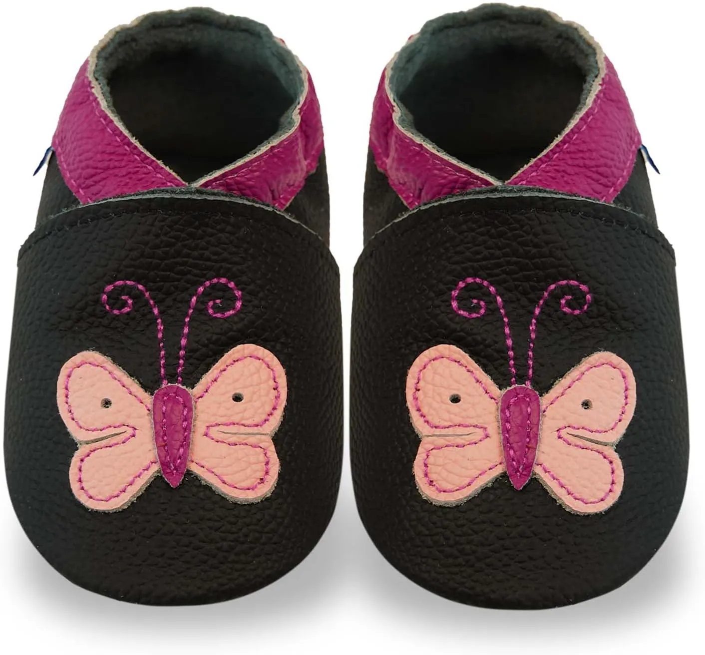 YIHAKIDS Baby Leather Shoes Soft Sole First Walking Moccasins Infants Toddler Boys Girls Crawling Slippers Slip-on Shoes with Elastic Ankle