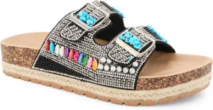 YOKI CALISTA Women's Espadrille Platform Sandals, Wedge Sandals for Women, Summer Sandals, Women's Slides