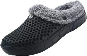 YUKTOPA Unisex Garden Clogs House Slippers Fur Lined Winter Breathable Walking Garden Shoes Warm Non-Slip Mule Footwear