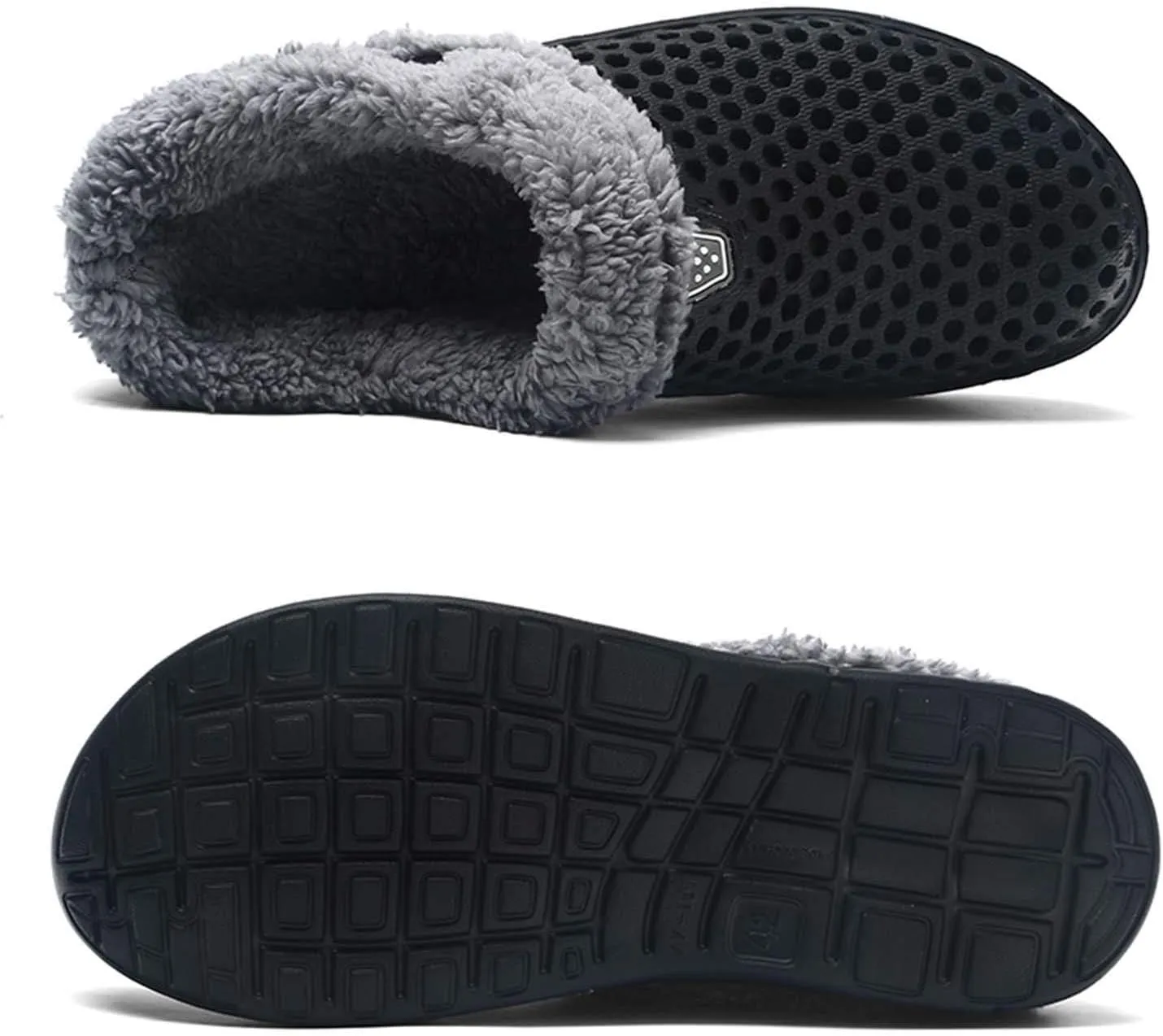YUKTOPA Unisex Garden Clogs House Slippers Fur Lined Winter Breathable Walking Garden Shoes Warm Non-Slip Mule Footwear