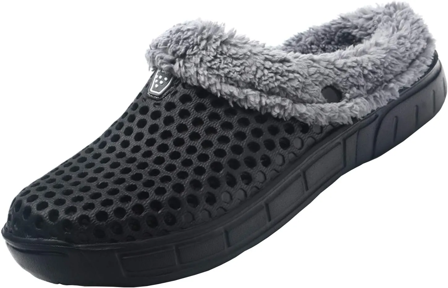 YUKTOPA Unisex Garden Clogs House Slippers Fur Lined Winter Breathable Walking Garden Shoes Warm Non-Slip Mule Footwear