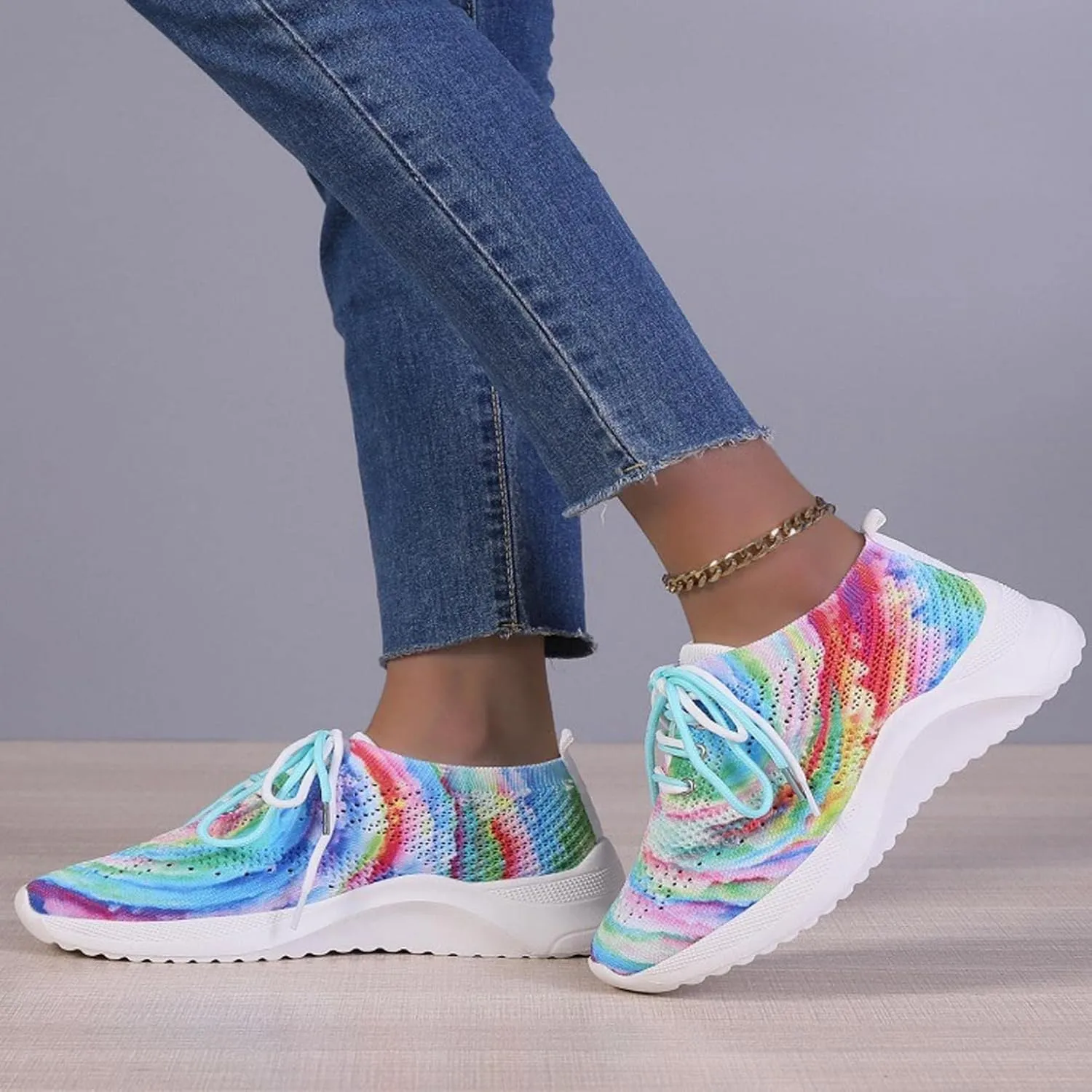 ZBYY Womens Walking Tennis Shoes Breathable Slip On Casual Sneakers for Gym Mesh Workout Fitness Running Sports Shoes