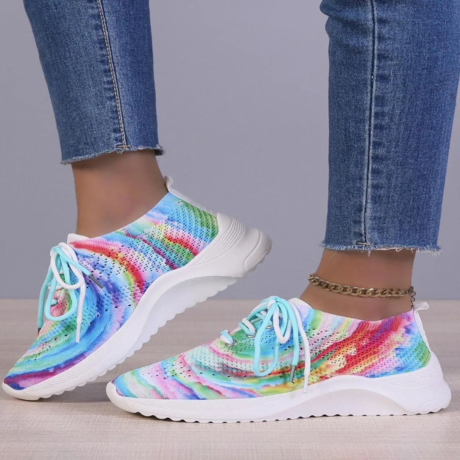 ZBYY Womens Walking Tennis Shoes Breathable Slip On Casual Sneakers for Gym Mesh Workout Fitness Running Sports Shoes