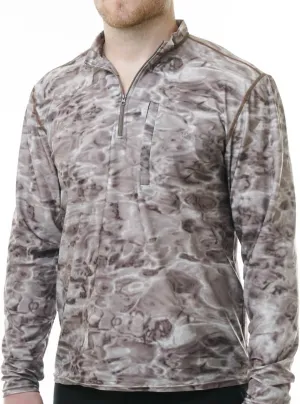 Zip Rash Guard Men: Long Sleeve Mens UPF 50  UV Protection Shirt