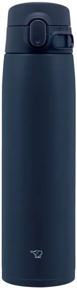 Zojirushi SM-VA72-AD Water Bottle, One-Touch Stainless Steel Mug, Seamless, 24.3 fl oz (720 ml), Navy