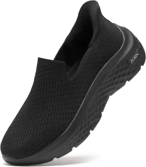 ZURIN Womens Slip On Walking Shoes with Arch Support,Lightweight No Lace Sneakers,Non Slip Breathable Tennis Shoes